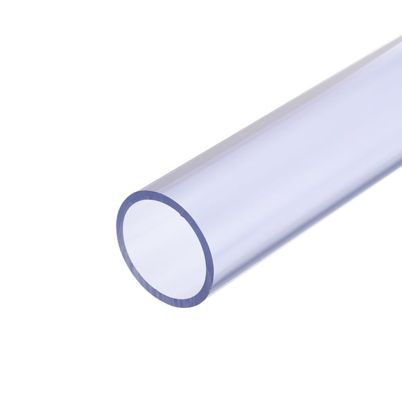 Tubo rígido de PVC transparente Uxcell 43mm ID 50mm OD 14" de alto impacto para tubería de agua, acuario, pecera, azul transparente