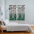 thumbnail image 5 of Curtains 63 Inch Length 2 Panels, Green Butterfly Flower Grommets Window Treatment Curtain, Stained Glass Dragonfly Floral Plant Thermal Curtains Drapes for Living Room/Bathroom, 5 of 9