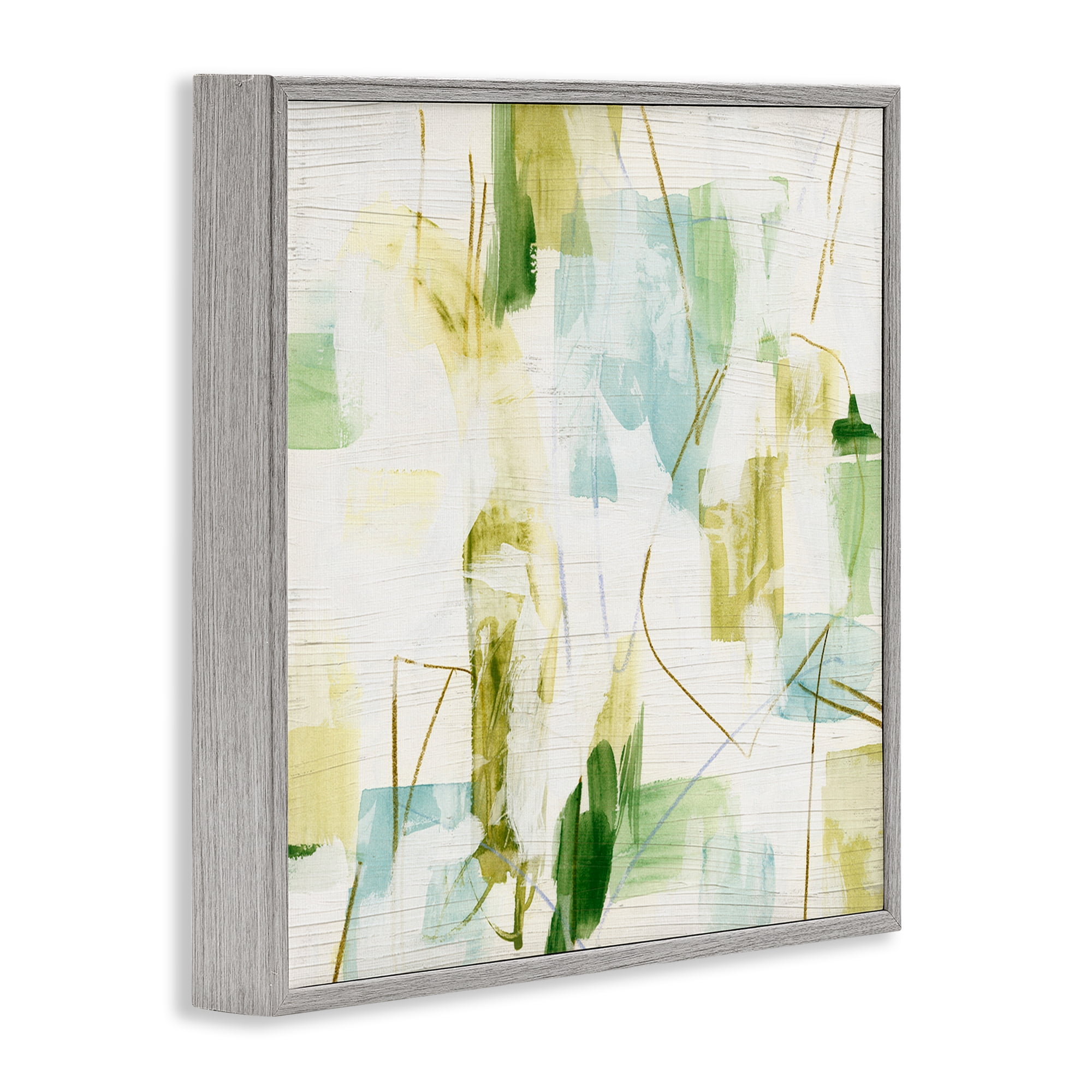 Stupell Industries Expressive Muted Abstraction Abstract Painting Gray Framed Art Print Wall Art, 12 x 12