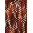 thumbnail image 2 of Treechild 17x24 Black Ornate Wood Framed with Double Matting Museum Art Print Titled - Red Earthy Waves Pattern, 2 of 4