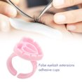 thumbnail image 1 of 100 Uds Soporte de anillo de pegamento para extensiones de pestañas Ndcxsfigh en forma de corazón copa de pegamento para pestañas (rosa), 1 of 9