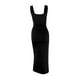 thumbnail image 4 of Vestido con tirantes y aberturas para mujer 2025 Summer - Cuello cuadrado, sin mangas, poliéster, fiesta/casual, XS-L, 4 of 5