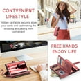thumbnail image 5 of JTCASES for Samsung Galaxy S21 Ultra 5G Wallet Case with Zipper Purse Card Holders Flip Stand Wrist Strap Magnetic Closure PU Leather Anti-scratch Support Wireless Charging Drop Resistant Shell, Red, 5 of 9