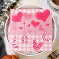 thumbnail image 5 of 20 PCS Pink Heart Paper Napkins, Red Pink Disposable Hand Towels Dinner Napkins, 6.5" x 6.5" Romantic Guest Decorative Paper Napkins for Valentine Anniversary Birthday Wedding Supplies, 5 of 6