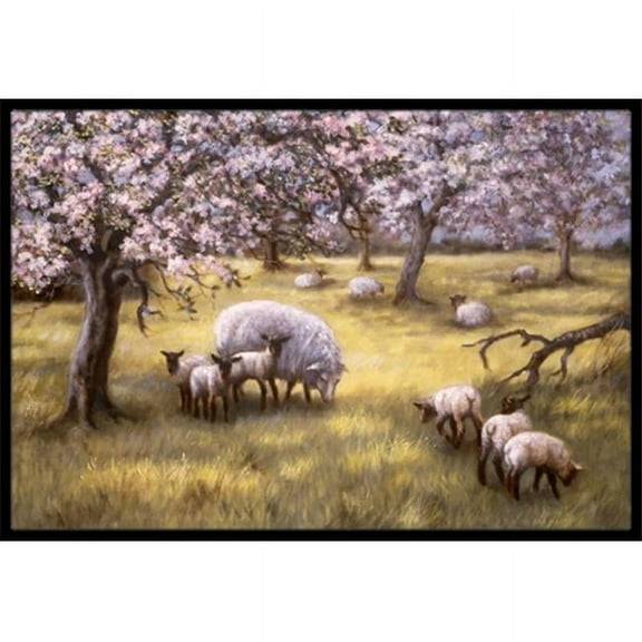 Sheep by Daphne Baxter Indoor or Outdoor Mat, 18 x 27