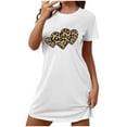 thumbnail image 2 of Sakmal Casual Moomoo Nightgowns Women Short White Nightshirt Heart Print Short Sleeve Nightgowns for Women, 2 of 6