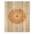 thumbnail image 3 of Designart 'Orange Radiant Sun I' Modern Print on Natural Pine Wood, 3 of 5