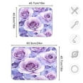 thumbnail image 3 of Kitchen Drying Mat 18x24In Drying Dish Mat Dish Drying Mats Kitchen Countertop Multi-Function Drain Drying Mat Kitchen Table Cartoon Lavender Roses, 3 of 8