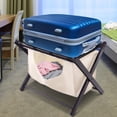 thumbnail image 3 of Costway Wood Folding Luggage Rack Suitcase Stand Hamper Laundry Cloth Bag, 3 of 10