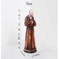 thumbnail image 5 of Father Pio Resin Statue | Multiple Sizes | Realistic Appearance | Church Services, Home Decor, Gifts | Spanish Name Padre Pio (Lx16"inches), 5 of 7