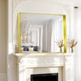 thumbnail image 4 of Arched Wall Mirror 24x20 Inch Black Metal Frame Tempered Glass Large Decorative Crystal Clear Shatterproof Mirror for Entryway Living Room Mantel Bathroom, 4 of 9