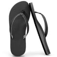 thumbnail image 5 of Bkhluea Women Distressed Suede Stitch Detail Thong Flat Flip Flop Sandals Slip On Casual Footwear For Beach Home Outdoor Daily Summer Walking Shopping, 5 of 6