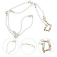 thumbnail image 3 of 1PC Mask Anti-lost Hanging Chain Fresh Crystal Beads Eyeglasses Chain (White), 3 of 7