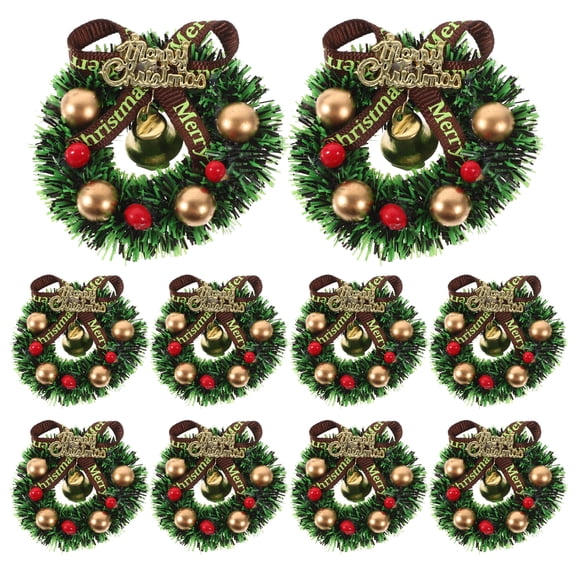 WEUVEB artificial christmas wreath 10pcs Ribbon Home Decoration Christmas Day Craft Enthusiasts