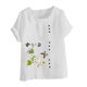 thumbnail image 4 of Camiseta suelta informal de verano con cuello redondo y manga corta con estampado de flores para mujer OAVQHLG3B Store  lin121212, 4 of 4