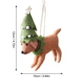 thumbnail image 3 of Christmas Tree Ornament Golden Retriever Dog, Handmade Wool Felt Hanging Decoration, Cute Pet Lover Gift for Xmas Tree Wreath Holiday Home Decor, 3 of 4