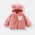 thumbnail image 4 of Gpaecead 6M-3T Toddler Baby Boys Girls Cartoon Fuzzy Fleece Hoodie Jacket Coat With Ears Winter Warm Zipper Up Sweatshirt Outwear Pink, 4 of 4