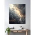 thumbnail image 2 of Lightning Storm Ethereal Poster Wall Art, Modern Wall Decor, 16x24 UNFRAMED, 2 of 2