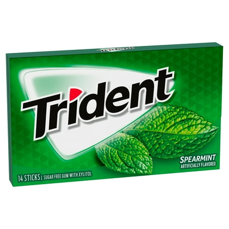 Trident Spearmint Sugar Free Gum, 14 Pieces