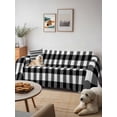 thumbnail image 6 of Farmhouse Checkered Couch Cover Sofa Covers 3 Cushion Sectional Couch, Black White Buffalo Plaid Washable Sofa Covers Slipcover Sectional Sofa Cover, Furniture Protector 71"x150", 6 of 9