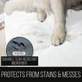 thumbnail image 2 of Original Patent Pending Reversible Large Sofa Protector, Many Colors, Seat Width to 70 Inch, Furniture Slipcover, 2 Inch Strap, Couch Slip Cover Throw for Pet Dogs, Cats, Sofa, White, 2 of 8