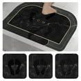 thumbnail image 4 of Alfombra de baño súper absorbente con respaldo antideslizante de goma | Alfombra de piso de baño de secado rápido | Alfombra de ducha gris moderna lavable | 16x24 pulgadas | Multipropósito para, 4 of 9