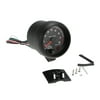 Htovila 3.75 ''Automobile Refitted Instrument Black White Light Tachometer 0-8000 Pointer Tachometer 92mm
