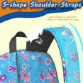 thumbnail image 5 of Butterfly and Floral Pink Pattern 17" Waterproof Oxford School Backpacks for Teens, S-Shape Padded Straps, for School, Travel, Hiking, Camping, 5 of 5