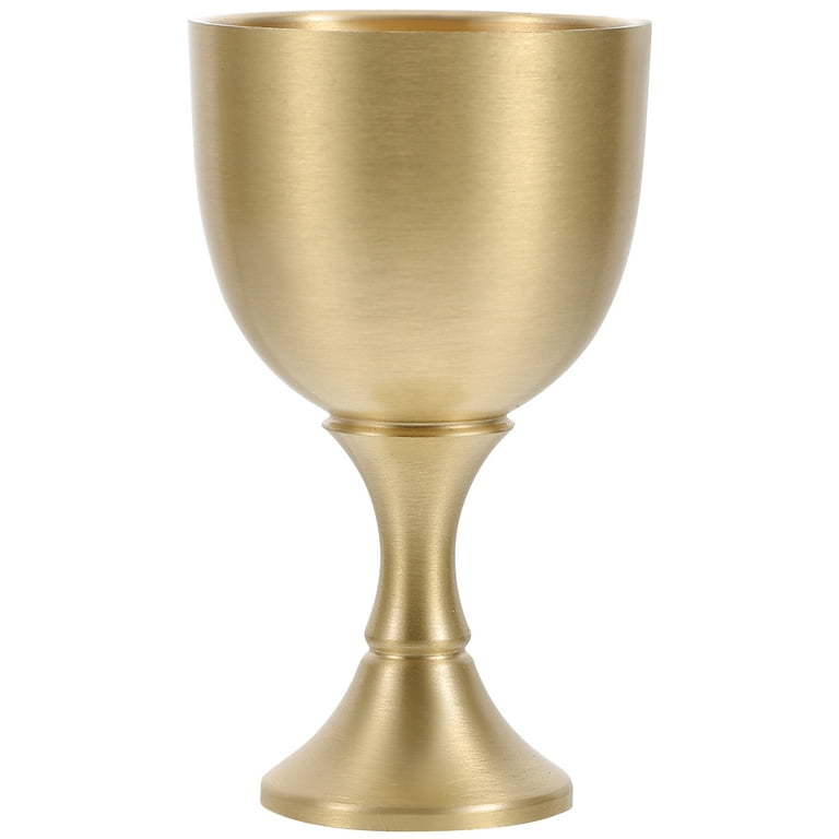 Retro Pure Brass Goblet Simple High-end Spirits Cup Sturdy Worship