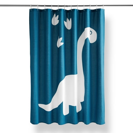 Your Zone Dinosaur Paw Print Fabric Shower Curtain, 72" x 72", Multiple Colors