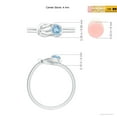 thumbnail image 5 of ANGARA Natural Solitaire Aquamarine Infinity Knot Engagement Ring in 925 Sterling Silver for Women (Size-4mm) | March Birthstone, Anniversary, Jewelry Gift for Women | Natural Aquamarine Ring, 5 of 10