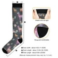thumbnail image 3 of FORMRS Womens Knee High Socks Casual Long Thick Travel Daily Wear, 2 Pairs, Neon Llamas Pattern, 3 of 6
