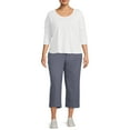 thumbnail image 2 of Terra & Sky Women's Plus Size Pull-On Wide-Leg Cropped Pants, 2 of 5