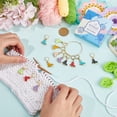thumbnail image 3 of 1 Box 28Pcs 4 Colors Crochet Hook Size Stitch Markers Butterfly Charms with Lobster Clasp Bulk Colorful Alloy Enamel Butterflies Insect Knit Marker, 3 of 6