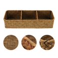 thumbnail image 3 of QJUHUNG Basket Storage Baskets Organizer Woven Bathroom Wicker Rattan Seagrass Cosmetics Box Hyacinth Bin Shelf Caddy Hand, 3 of 6