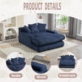 thumbnail image 3 of Oversized Chaise Lounge Chair, Corduroy Loveseat Floor Sofa,Comfy Short Plush Cloud Couch Bed,Modern Sleeper Chair Sofa Recliner for Living Room,Bedroom,Office, 3 of 7