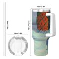 thumbnail image 4 of Pofeuu SpongeBob SquarePants Tasse à Glace en Acier Inoxydable 40OZ avec Poignée et Paille pour Plage/voyage, 4 of 8