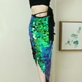 thumbnail image 4 of EDFBUYKRS Female Skirts Denim Skirts for Women Midi Length Women's Sequin Skirt Sparkly Lace up Party Sequin Skirt Skirt, 4 of 6