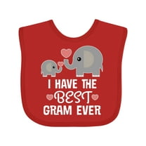 Inktastic Best Gram Ever Grandchild Boys or Girls Baby Bib