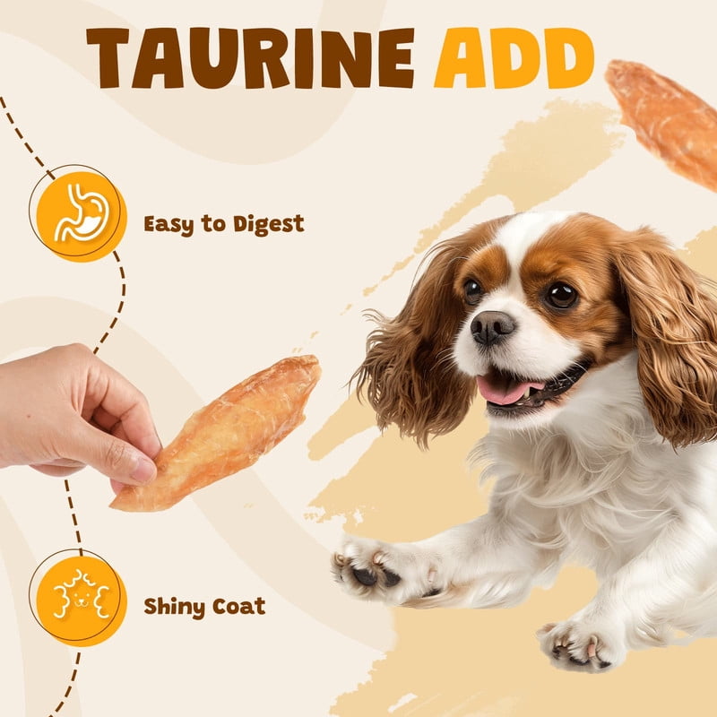 (2 pack) ASMPET Chicken Jerky Dog Treats, Natural High Protein Chicken Tender Snacks for All Dogs, 10.6oz