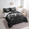 thumbnail image 2 of Videogames Reversible 7Pcs Comforter Set Twin Size,Geometric Honeycomb Gameapd Fitted Flat Sheet Modern Gamer Bedding Set Room Decor Teens Black Gaming 2 Throw Pillow,2 Pillowcases, 2 of 5