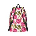 thumbnail image 3 of Balery Rose Flowers Vintage Canvas Backpack for Men and Women - Large Capacity, Durable Travel Laptop Bag for School, Work, Hiking, and Outdoor Activities, 3 of 7