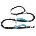 thumbnail image 1 of Hands-Free Dog Running Leash for Training and Jogging, Adjustable Belt with Dual Handles, Reflective Bungee for Medium Dogs (Blue), 1 of 5