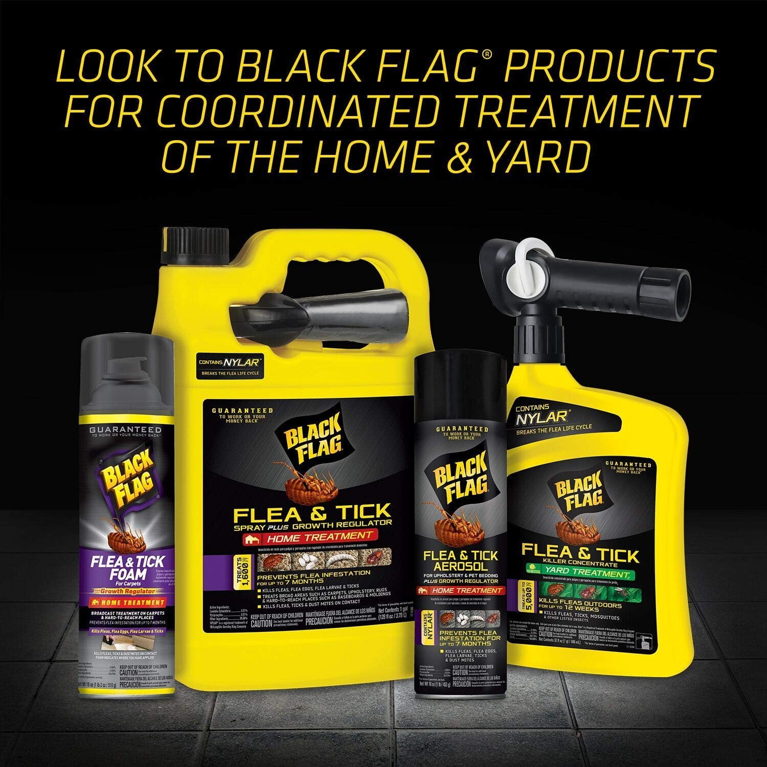 Black Flag Flea & Tick Spray Plus Growth Regulator Home Treatment, 1 Gallon