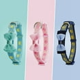 thumbnail image 2 of YUDOTE Dog Collar Small Adjustable Nylon Webbing with Bow Tie and Crown Patterned Ribbon for Girl Puppies on Wedding,Party,Birthdays and More, Sakura-Pink, 2 of 7