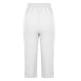 thumbnail image 4 of Babysbule Women's Capris Pants Fashion Solid Color Comfortable Casual Pocket Cotton And Linen Trousers, 4 of 8