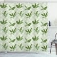 thumbnail image 1 of Ambesonne Retro Shower Curtain, Palm Leaves Geometric, 69"Wx70"L, Olive Green Cream, 1 of 3