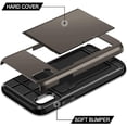 thumbnail image 3 of iPhone X Case, iPhone 10 Case,Hybrid iPhone X Wallet Case Card Holder Shell Heavy Duty Protection Shockproof Anti Scratch Soft Rubber Bumper Cover Case for iPhone X 5.8 inch Gun Color, 3 of 14