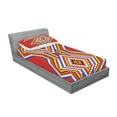 thumbnail image 2 of Ambesonne Tribal Fitted Sheet & Pillow Sham Set, Mosaic American, Twin, Multicolor, 2 of 2