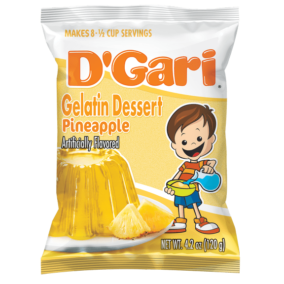 D'Gari Pineapple Gelatin Dessert, 4.2 oz